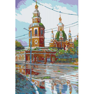 Картина по номерам "Церковь на углу"