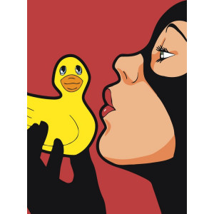 Картина по номерам "Жінка-кішка"