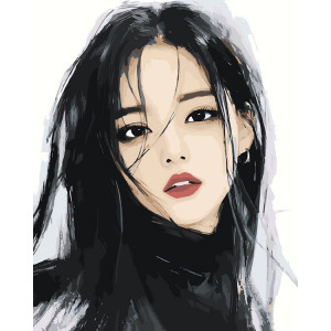 Картина по номерам "K-POP кпоп BlackPink: Ким Джису арт"