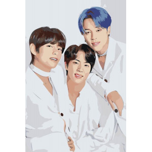 Картина по номерам "Бойбенд BTS 2"