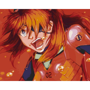 Картина по номерам "Evangelion Евангелион: Аска Лэнгли 4"
