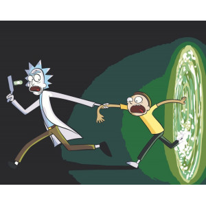 Картина по номерам "Рик и Морти Rick and Morty: Портал "