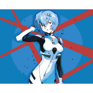 Картина по номерам "Evangelion Евангелион: Рей Аянами"