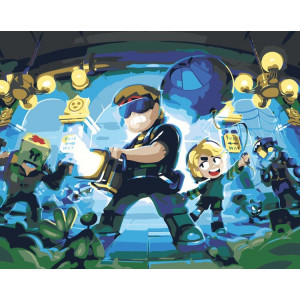 Картина по номерам "Brawl Stars Бравл Старс: герой Бастер"