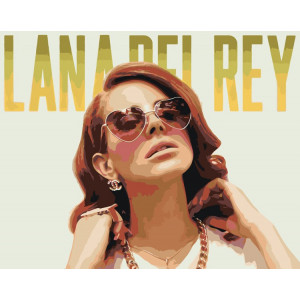 Картина по номерам "Lana Del Rey Лана Дель Рей: Обложка альбома"