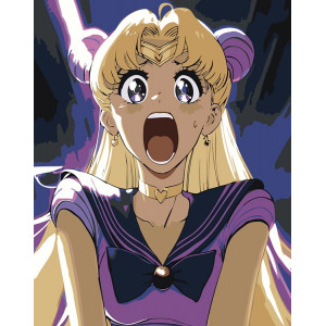 Картина по номерам "Аніме Сейлор Мун Sailor Moon: ретро арт"