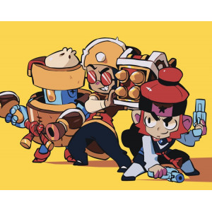 Картина по номерам "Brawl Stars Бравл Старс: Кольт, Дэррил"