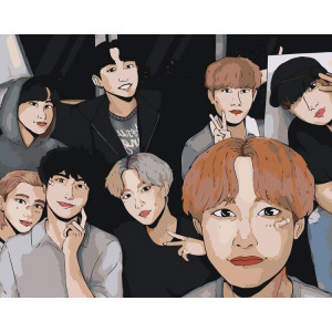 Картина по номерам "Stray Kids Стрей Кидс KPOP кпоп: Арт"