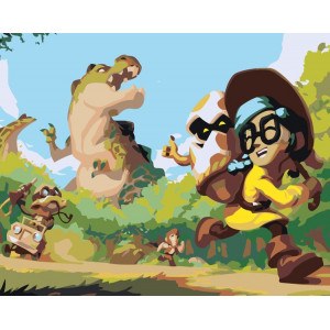 Картина по номерам "Brawl Stars Бравл Старс: Динозаври"