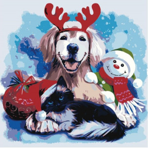 Картина по номерам "Merry Christmas"