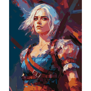 Картина по номерам "Witcher Ведьмак: Цири"