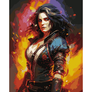 Картина по номерам "Witcher Ведьмак: Йеннифер"