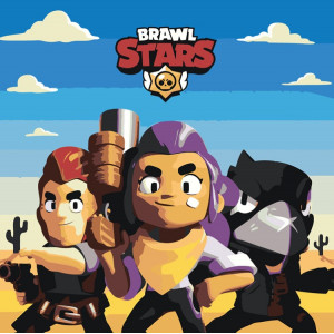 Картина по номерам "Brawl Stars Бравл Старс: Кольт, Шелли"