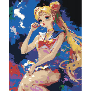Картина по номерам "Аніме Сейлор Мун Sailor Moon: із цигаркою"