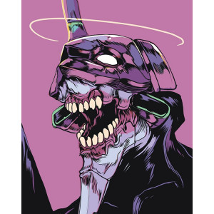 Картина по номерам "Evangelion Евангелион: Робот Ева"
