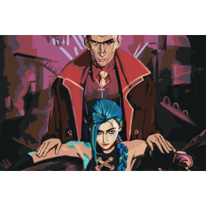 Картина по номерам "League of legends. Аркейн: Джинкс и Силко"