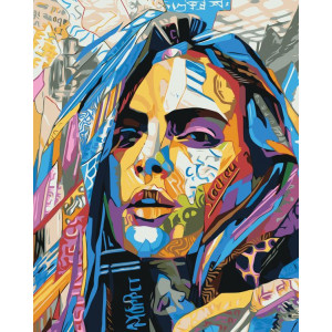 Картина по номерам "Pop Art Поп-арт: Кара Делевинь"