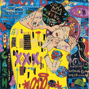 Картина по номерам "Pop Art Поп-арт: Поцелуй"