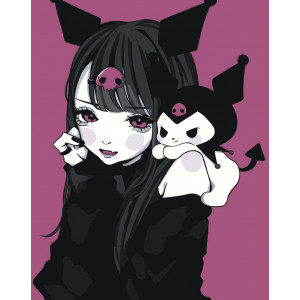 Картина по номерам "Хеллоу Китти Hello Kitty: Куроми аниме"