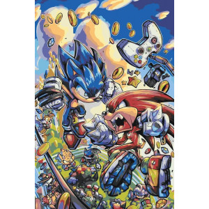 Картина по номерам "Sonic"