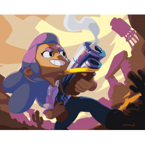 Картина по номерам "Brawl Stars Бравл Старс: герой Шелли"