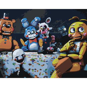Картина по номерам "Фнаф Five nights at Freddy's Аніматроніки"