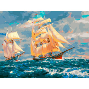 Картина по номерам "Парусники. Черное море"