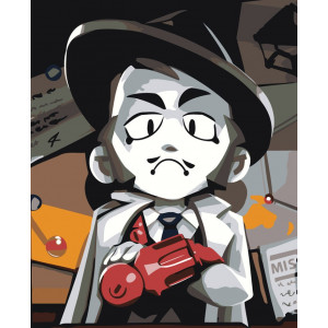 Картина по номерам "Brawl Stars Бравл Старс: детектив Грей"