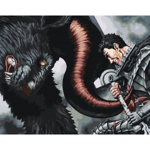 Картина по номерам "Берсерк Berserk манга аниме: Гатс "