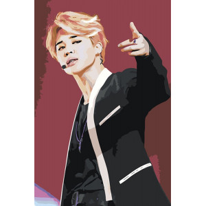 Картина по номерам "Корейская K-POP группа BTS Чимин"