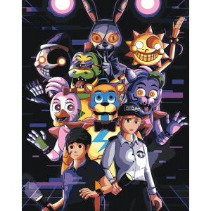 Картина по номерам "Фнаф Freddy's Аниматроники 3"