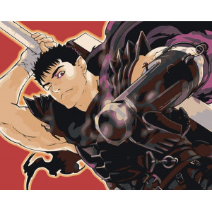 Картина по номерам "Берсерк Berserk манга аніме: Гатс арт"
