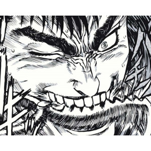 Картина по номерам "Берсерк Berserk манга аніме: Гатс чб"