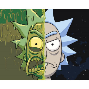 Картина по номерам "Рик и Морти Rick and Morty: Раздвоение"