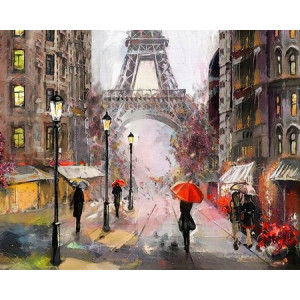 Картина по номерам "Париж під дощем"