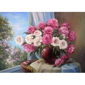 Картина по номерам "Цветочный натюрморт (худ. Anca Bulgaru)"