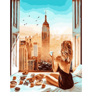 Картина по номерам "Солнечный завтрак на Манхеттэне"