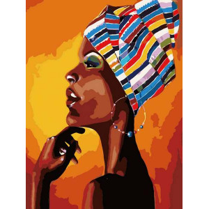 Картина по номерам "Портрет африканки"