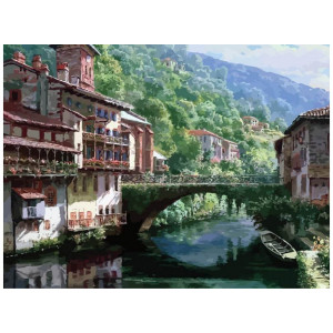 Картина по номерам "Древний мост через Нив"