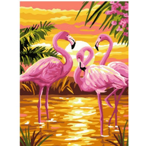 Картина по номерам "Страна розовых фламинго"