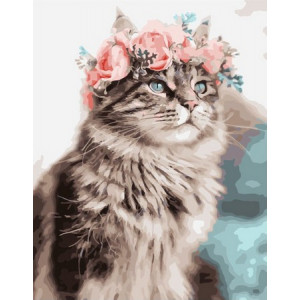 Картина по номерам "Весенний кот"
