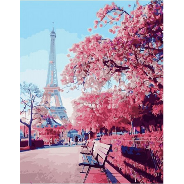 Картина по номерам "Весенняя красота Парижа"