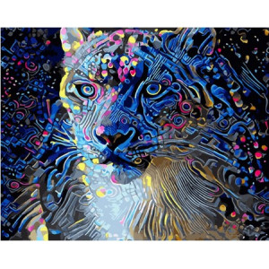 Картина по номерам "Космічний леопард"