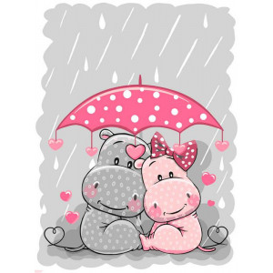 Картина по номерам "Щастя під парасолькою"
