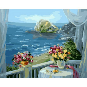 Картина по номерам "Веранда с видом на море"