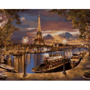 Картина по номерам "Париж. Вечір"