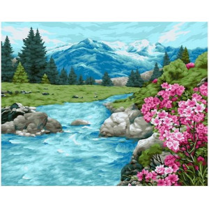 Картина по номерам "Реки и горы"