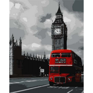 Картина по номерам "Лондонський автобус"