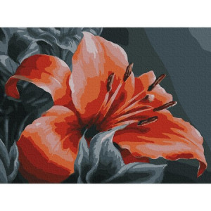 Картина по номерам "Оранжевая лилия"