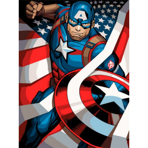 Картина по номерам "Капітан Америка"